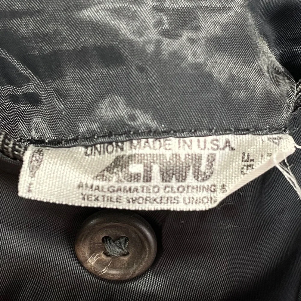 Vintage Polo Ralph Lauren Blazer Jacket Mens 40L Charcoal Wool 2-Button USA Made